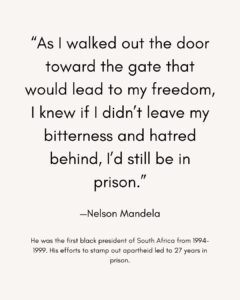 As I walked out the door toward the gate that would lead to my freedom, I knew if I didn't leave my bitterness and hatred behind, I'd still be in prison. Quote by Nelson Mandela